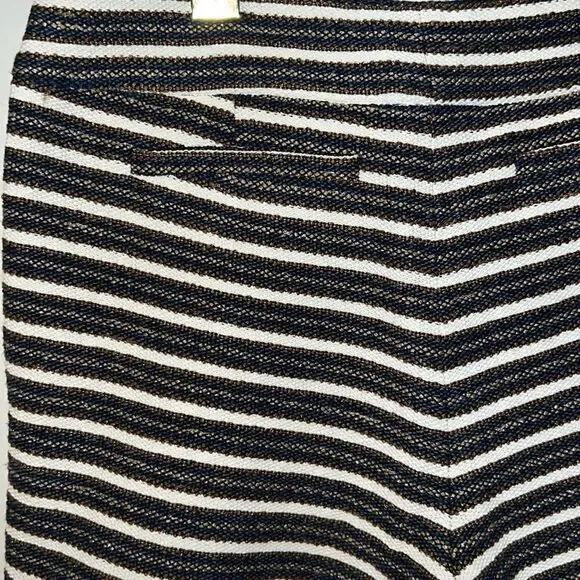 W BY WORTH Midnight Blue, Cinnamon, Off White Stripe High Waist Miley Shorts-4 - Picture 5 of 9